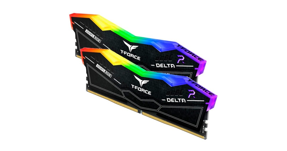 Team Group DIMM 32 GB DDR5-6600 (2x 16 GB) Dual-Kit, Arbeitsspeicher(schwarz, FF3D532G6600HC34DC01, Delta RGB, INTEL XMP)