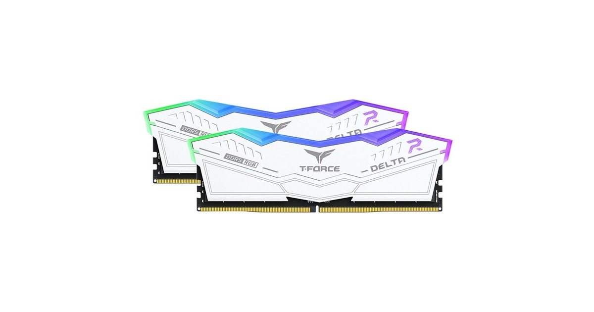 Team Group DIMM 32 GB DDR5-6600 (2x 16 GB) Dual-Kit, Arbeitsspeicher(weiß, FF4D532G6600HC34DC01, Delta RGB, INTEL XMP)