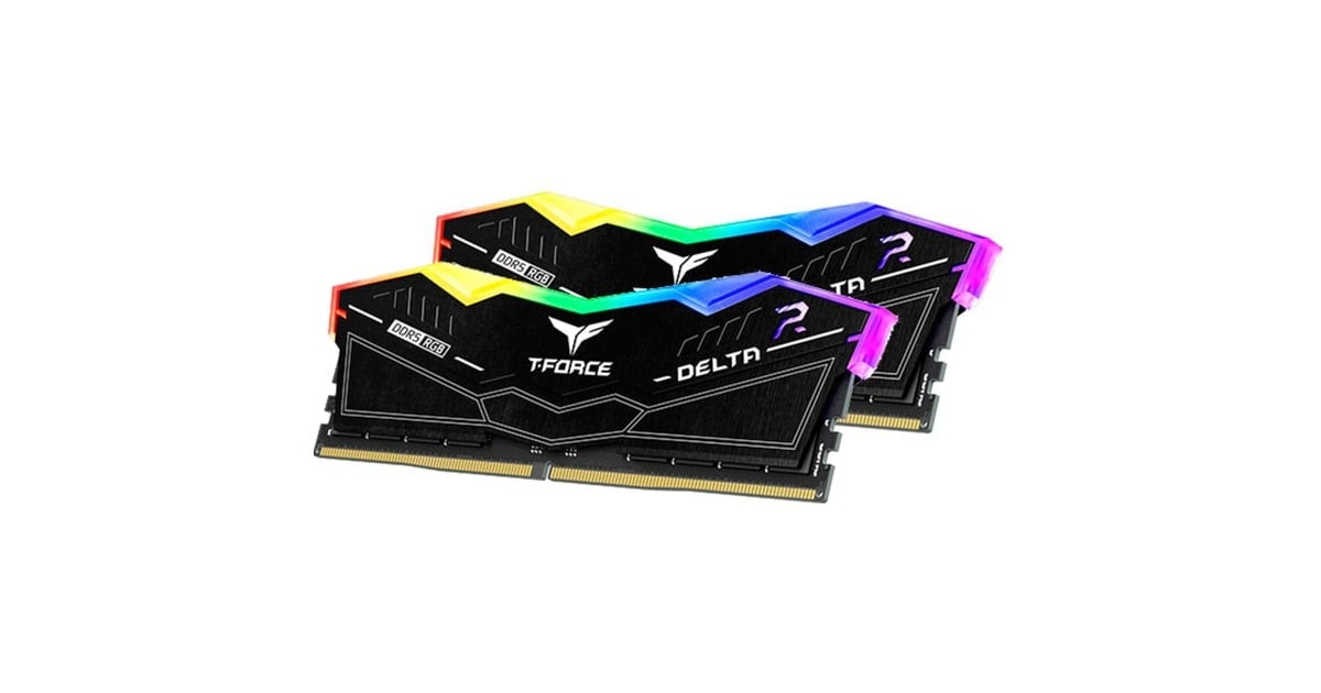 Team Group DIMM 32 GB DDR5-7600 (2x 16 GB) Dual-Kit, Arbeitsspeicher(schwarz, FF3D532G7600HC36DDC01, Delta RGB, INTEL XMP)