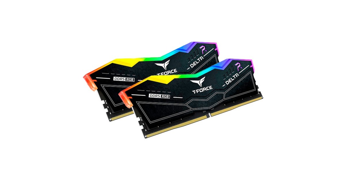 Team Group DIMM 48 GB DDR5-7200 (2x 24 GB) Dual-Kit, Arbeitsspeicher(schwarz, FF3D548G7200HC34ADC01, Delta RGB, INTEL XMP)