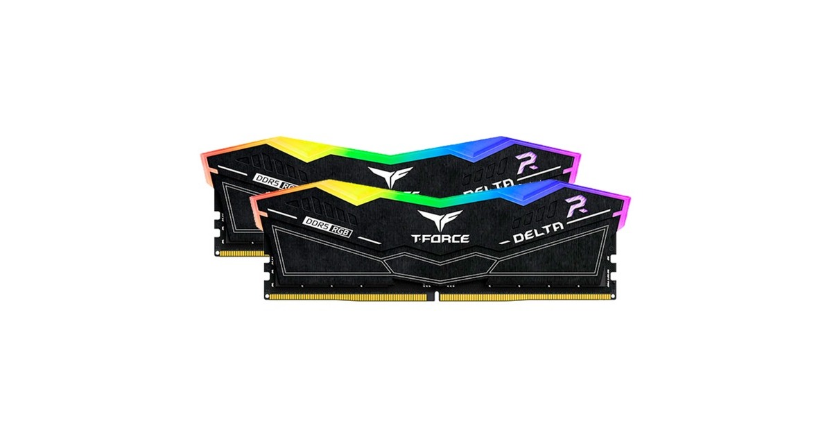 Team Group DIMM 48 GB DDR5-7600 (2x 24 GB) Dual-Kit, Arbeitsspeicher(schwarz, FF3D548G7600HC36EDC01, Delta RGB, INTEL XMP, Outlet)