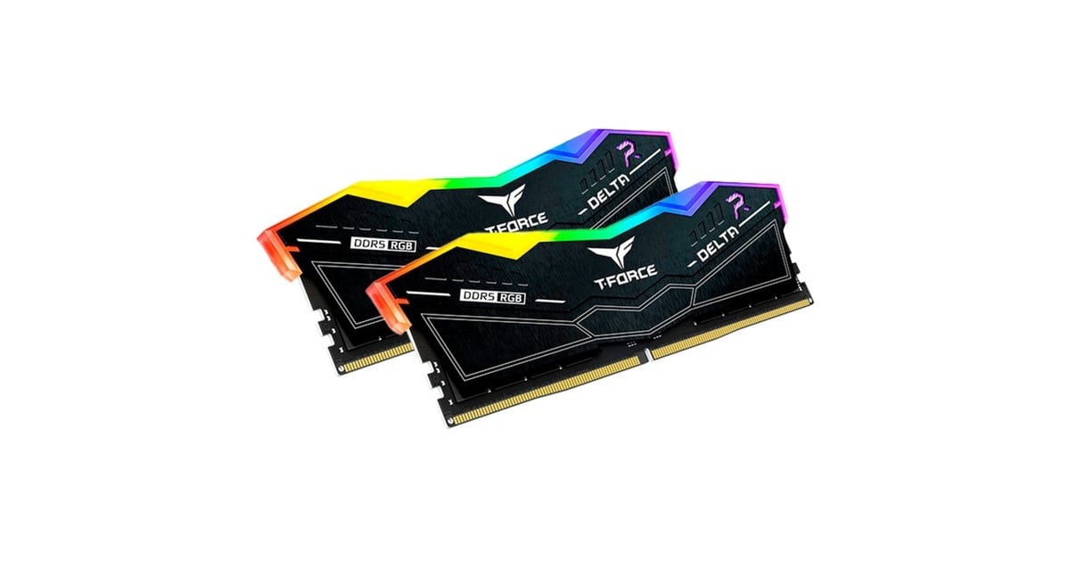 Team Group DIMM 48 GB DDR5-7600 (2x 24 GB) Dual-Kit, Arbeitsspeicher(schwarz, FF3D548G7600HC36EDC01, Delta RGB, INTEL XMP)