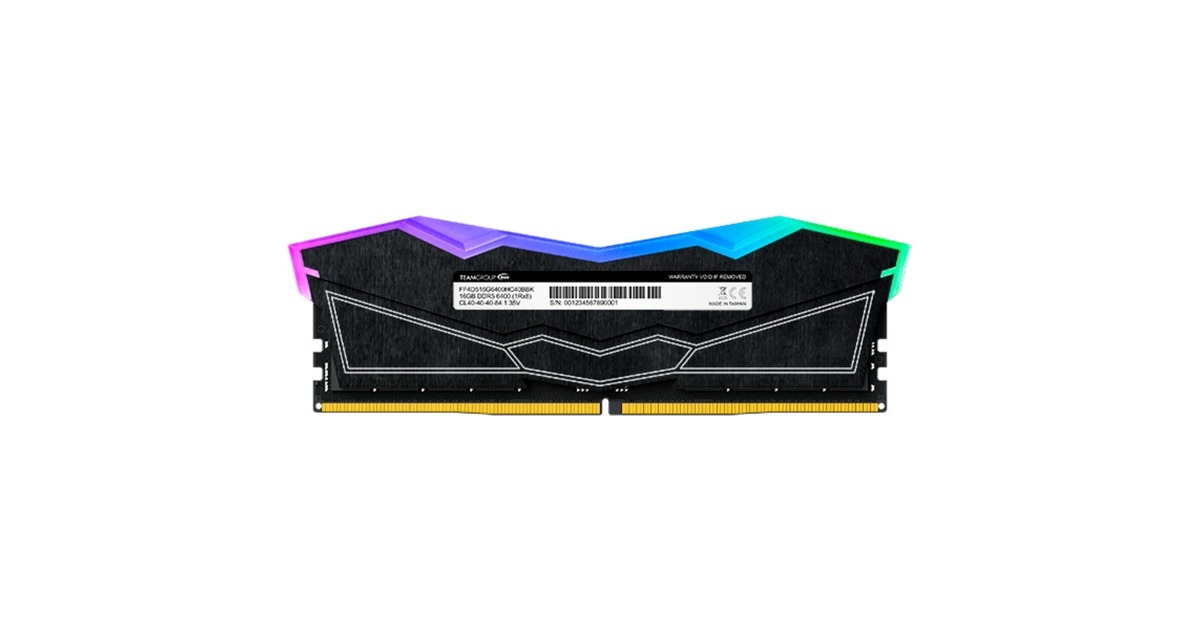 Team Group DIMM 48 GB DDR5-7600 (2x 24 GB) Dual-Kit, Arbeitsspeicher(schwarz, FF3D548G7600HC36EDC01, Delta RGB, INTEL XMP, Outlet)