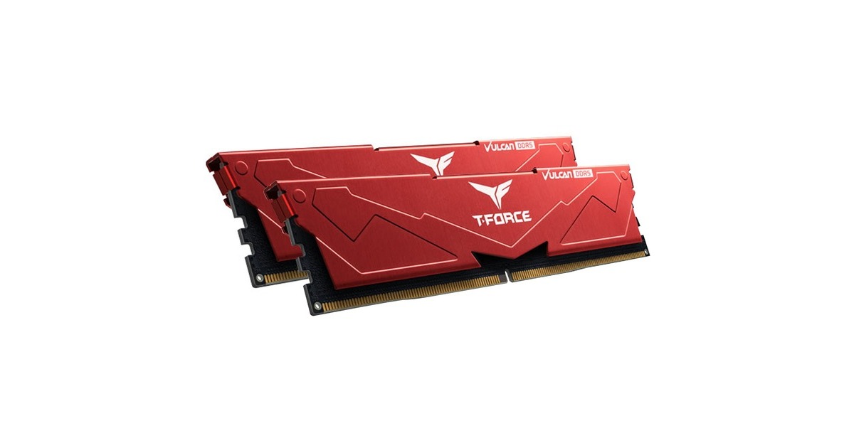 Team Group DIMM 64 GB DDR5-5200 (2x 32 GB) Dual-Kit, Arbeitsspeicher(rot, FLRD564G5200HC40CDC01, VULCAN, INTEL XMP)