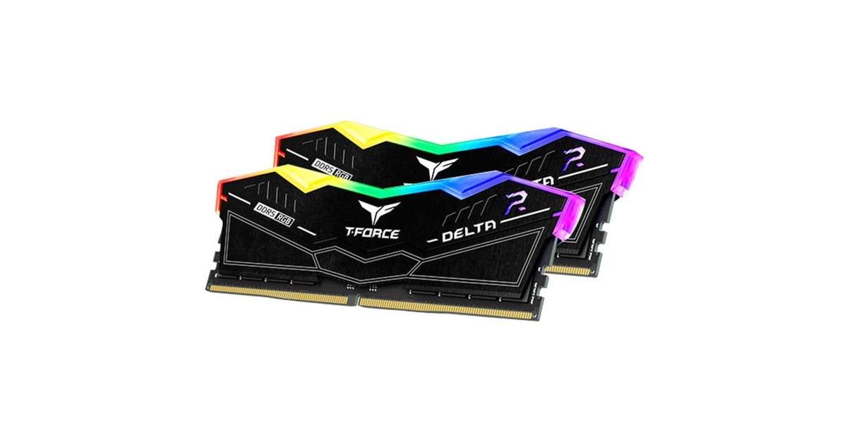 Team Group DIMM 64 GB DDR5-6000 (2x 32 GB) Dual-Kit, Arbeitsspeicher(schwarz, FF3D564G6000HC38ADC01, Delta RGB, INTEL XMP)