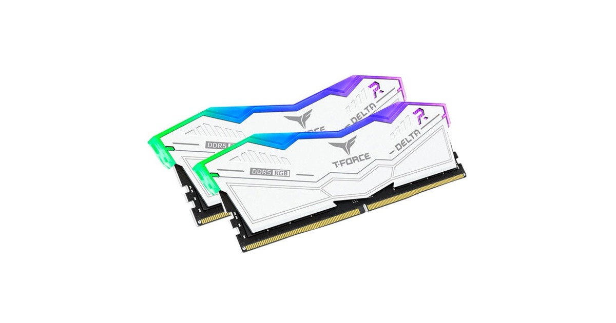 Team Group DIMM 64 GB DDR5-6000 (2x 32 GB) Dual-Kit, Arbeitsspeicher(weiß, FF4D564G6000HC38ADC01, Delta RGB, INTEL XMP)