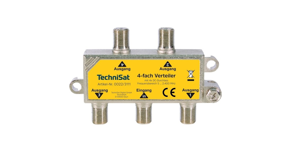 TechniSat 4-Wege Verteiler(silber)