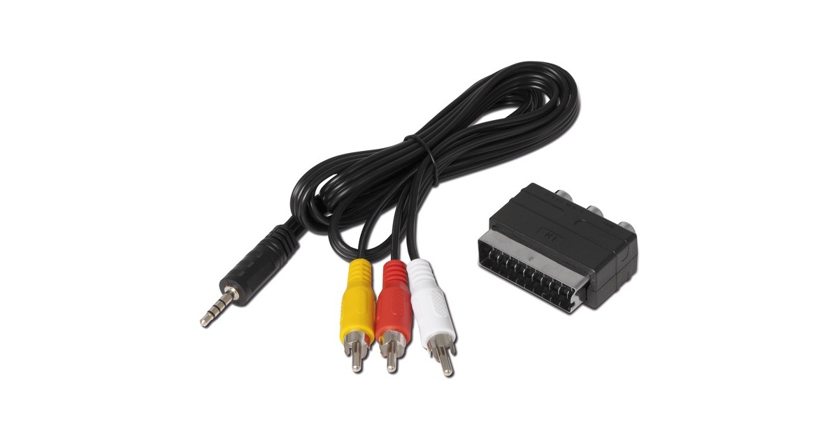 TechniSat Adapterset Klinke auf Chinch / Scart(schwarz)