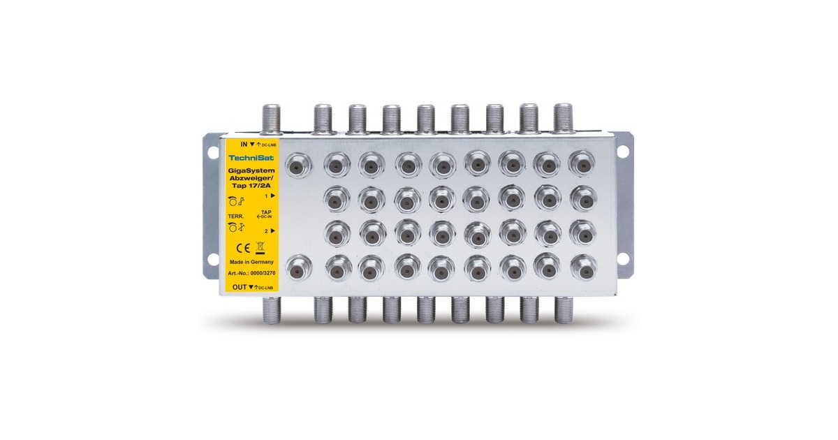 TechniSat Aktiver 2-fach-Abzweiger 17/2A, Verteiler(silber)