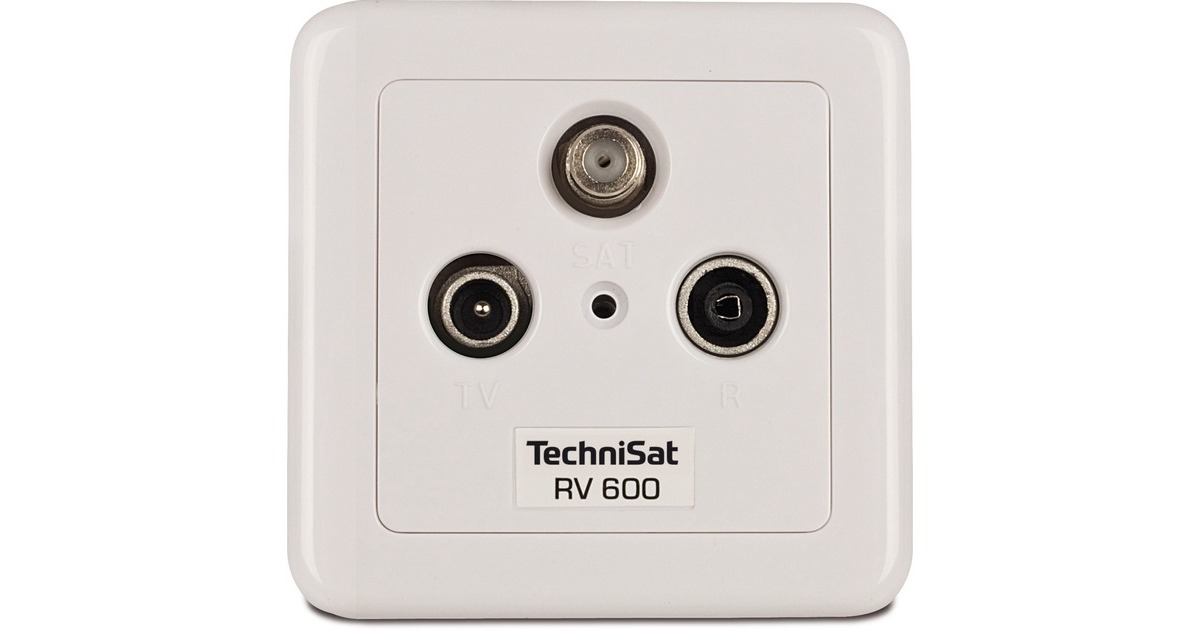 TechniSat Antennen-Dose TechniPro RV 600-10, Anschlussdose(weiß, Aufputzausführung, komplett)