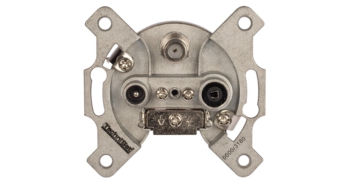 TechniSat Antennen-Dose TechniPro RV 600-10, Anschlussdose(weiß, Aufputzausführung, komplett)