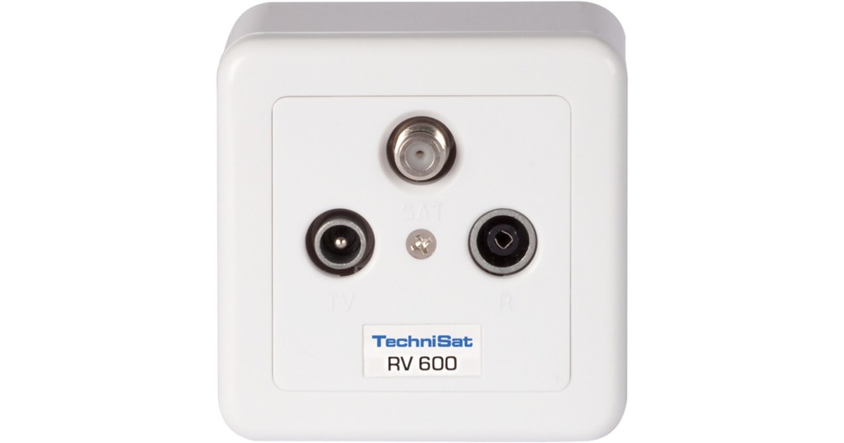 TechniSat Antennen-Dose TechniPro RV 600-13, Anschlussdose(weiß, Aufputzausführung, komplett)
