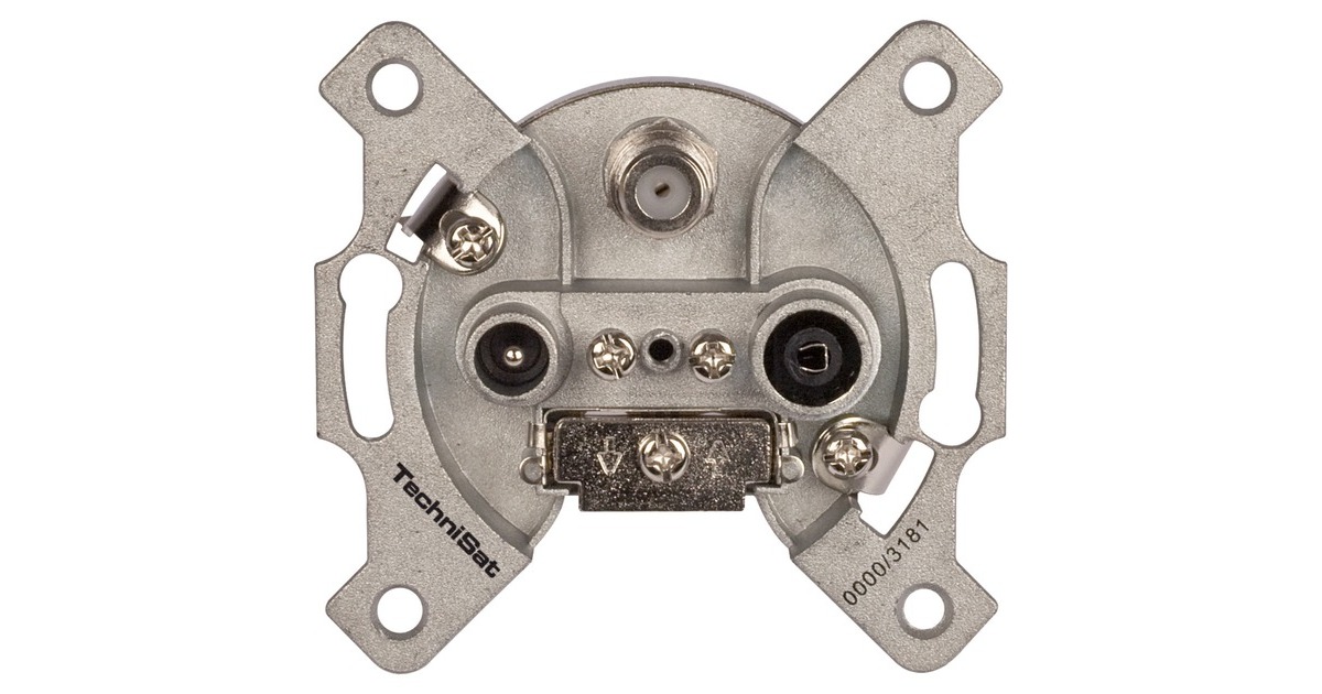 TechniSat Antennen-Dose TechniPro RV 600-13, Anschlussdose(weiß, Aufputzausführung, komplett)