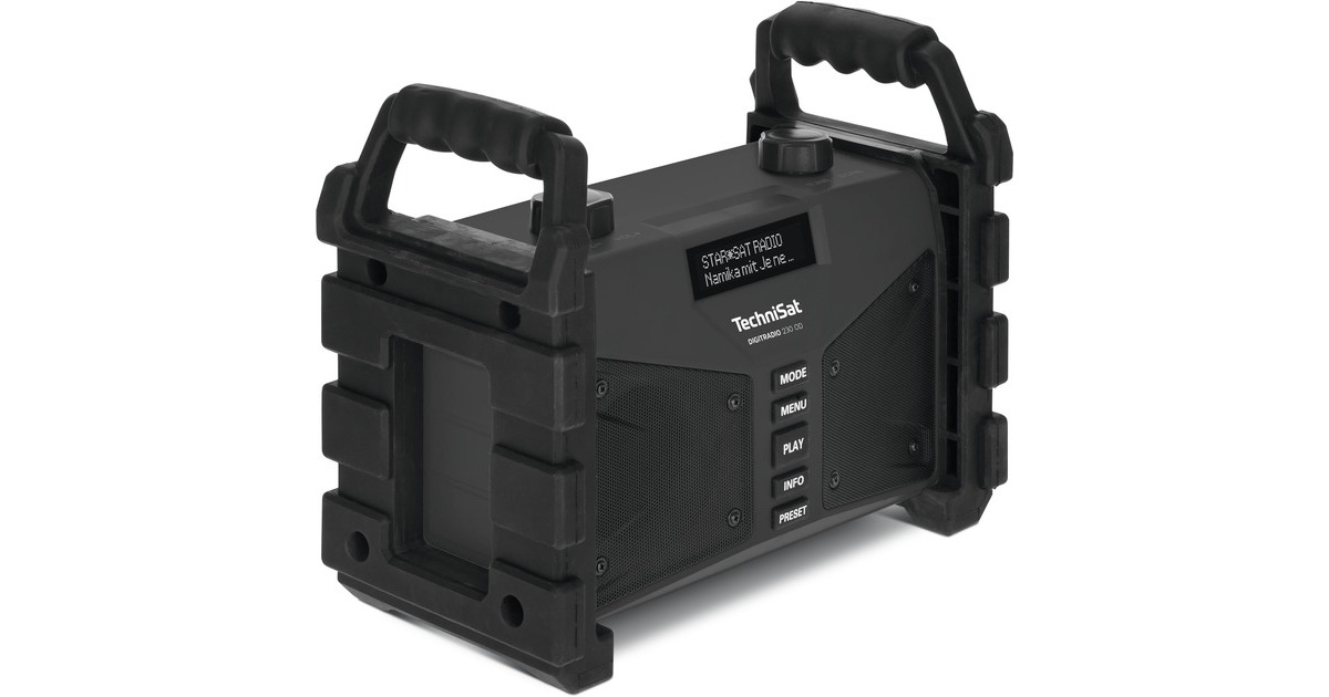 TechniSat DIGITRADIO 230 OD, Baustellenradio(schwarz, DAB, UKW, Bluetooth, Klinke, USB)