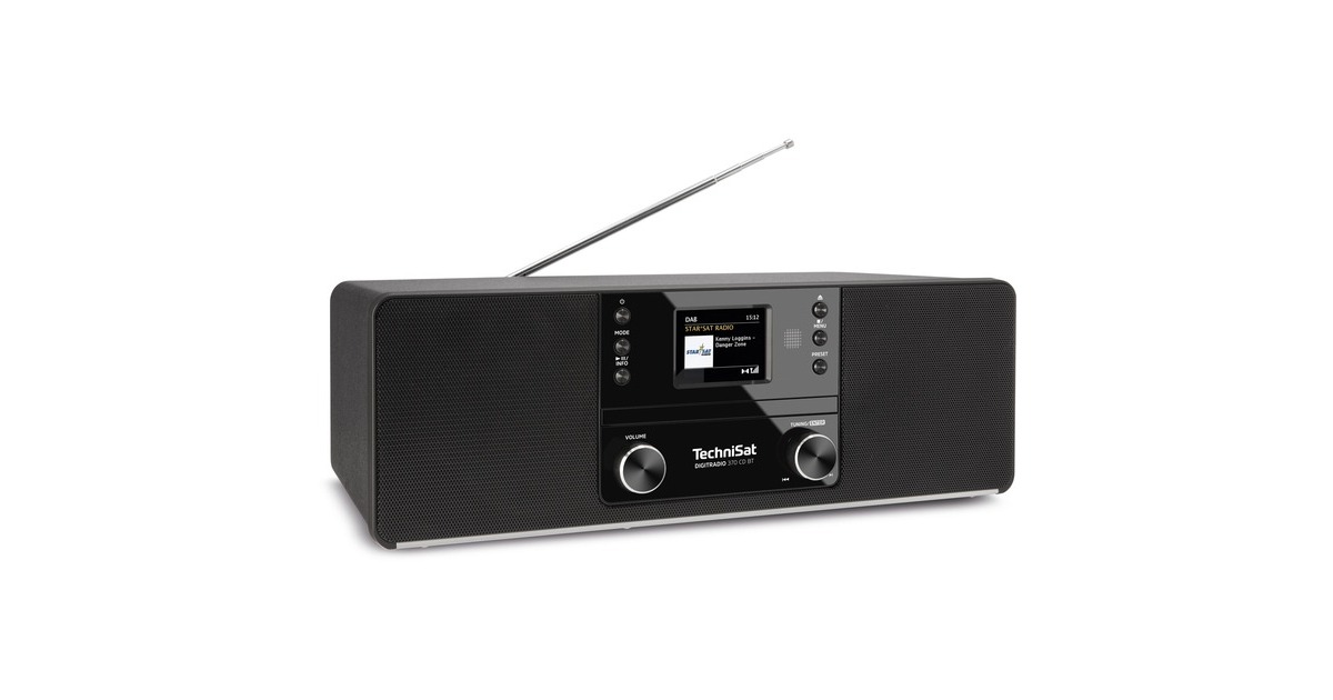 TechniSat DIGITRADIO 370 CD BT, Badradio(schwarz, DAB, UKW, CD, Bluetooth)