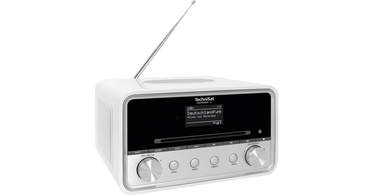 TechniSat DIGITRADIO 586, Internetradio(weiß/silber, WLAN, Bluetooth, CD)