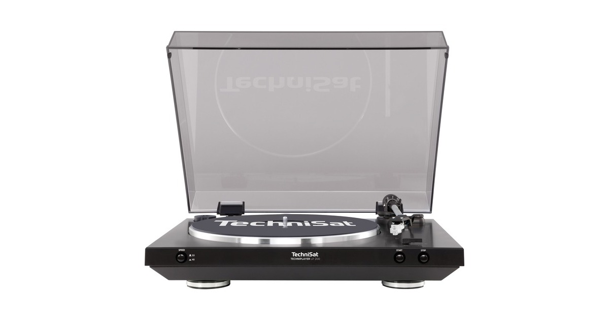 TechniSat LP 200 Vintage Edition, Plattenspieler(schwarz, inkl. zwei LPs)