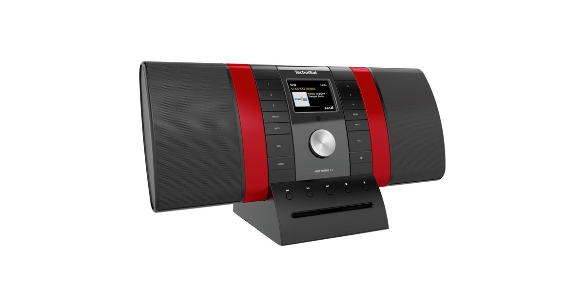 TechniSat MULTYRADIO 4.0, Internetradio(schwarz/rot, WLAN, Bluetooth, CD, Alexa)
