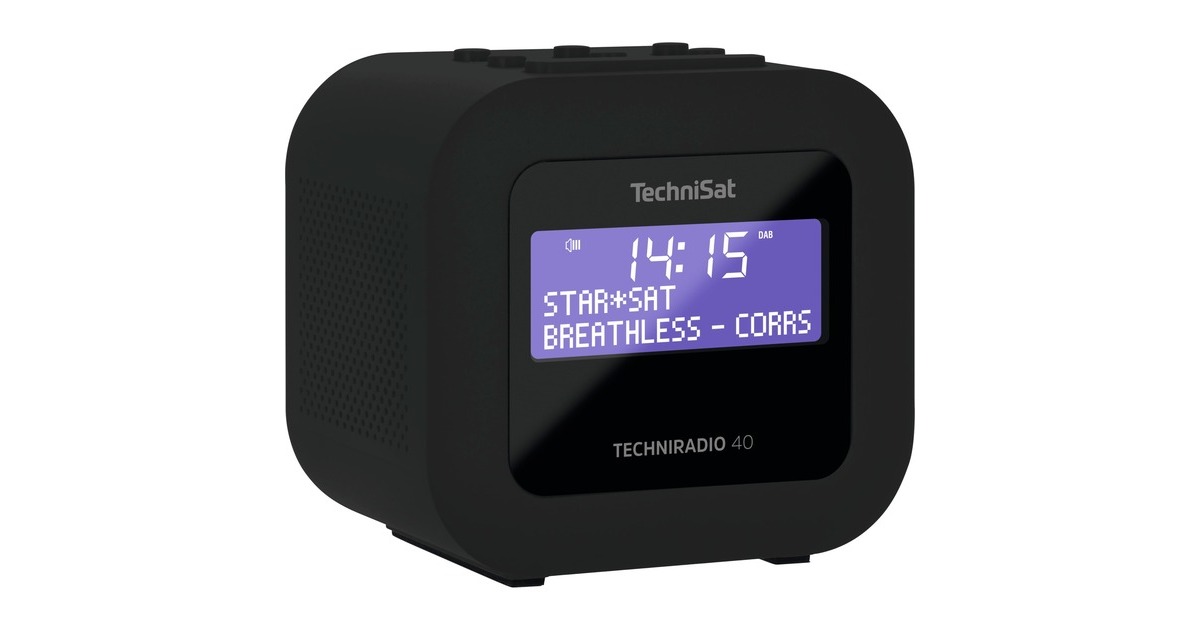 TechniSat TECHNIRADIO 40, Radiowecker(schwarz, UKW, DAB/DAB+, USB)