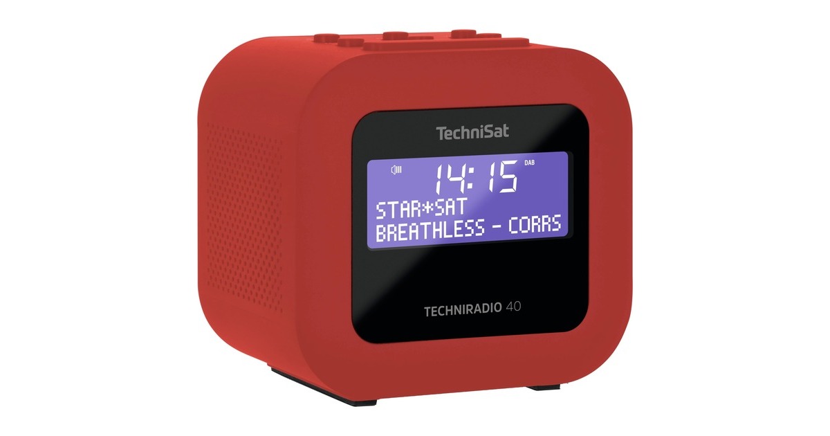 TechniSat TECHNIRADIO 40, Radiowecker(rot, UKW, DAB/DAB+, USB)