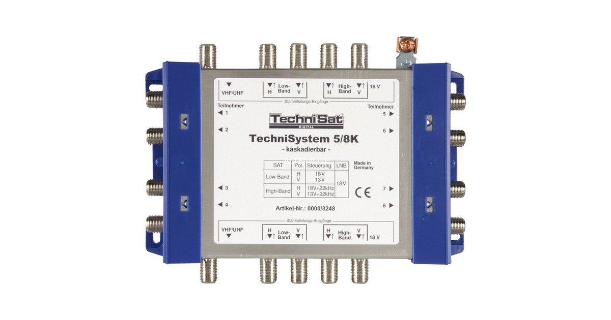 TechniSat TechniSystem 5/8K, Multischalter(bis zu 4 mal kaskadierbar)
