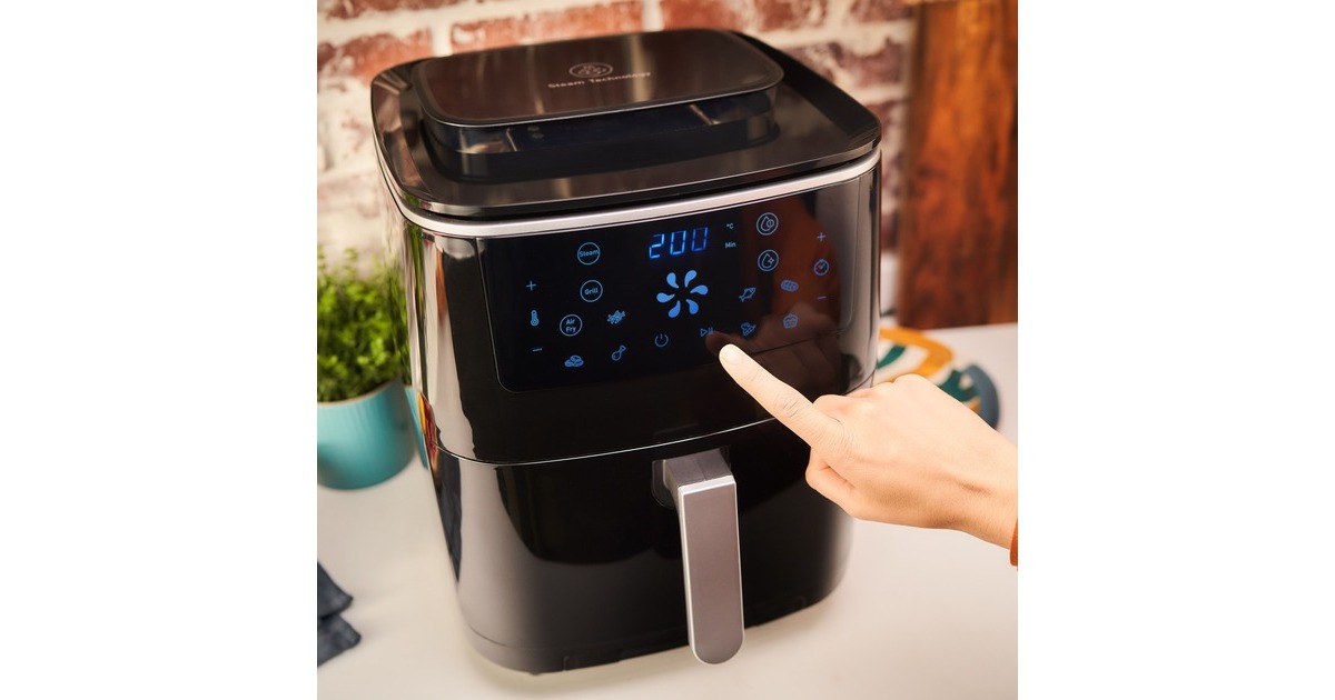 Tefal 3-in-1 Easy Fry Grill & Steam, Heißluftfritteuse(schwarz)