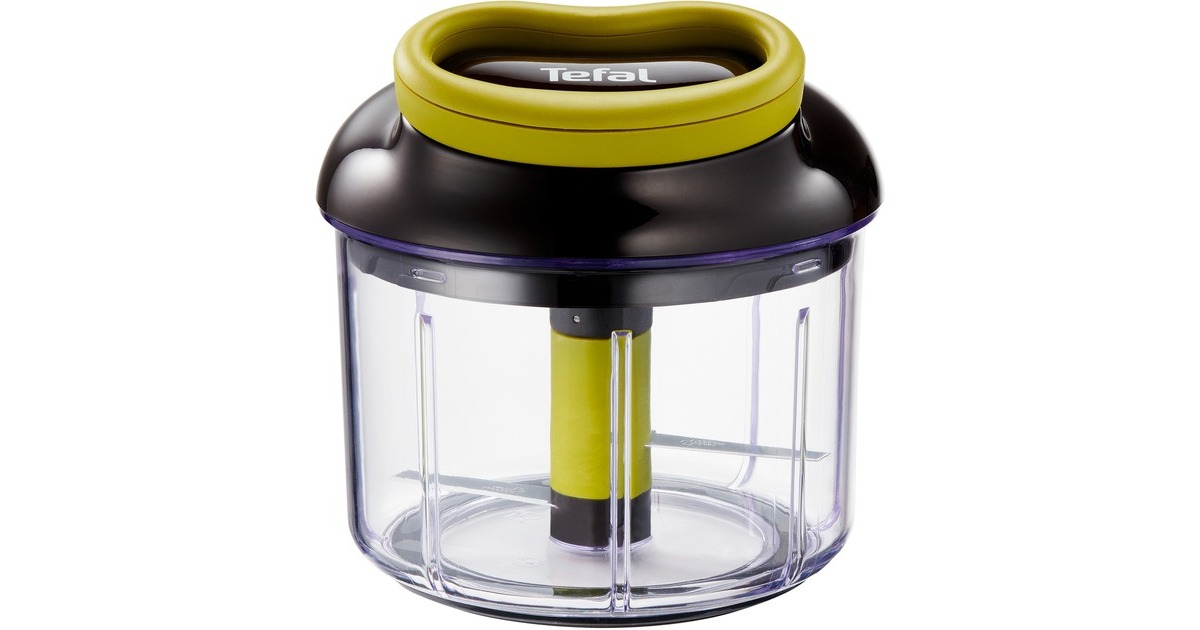 Tefal 5-Sekunden Zerkleinerer, Maxi-Kit mit 4 Klingen(schwarz/grün, manuell, 900ml)
