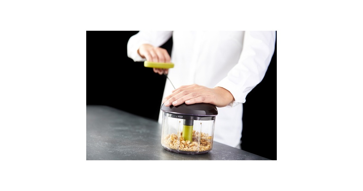 Tefal 5-Sekunden Zerkleinerer, Maxi-Kit mit 4 Klingen(schwarz/grün, manuell, 900ml)