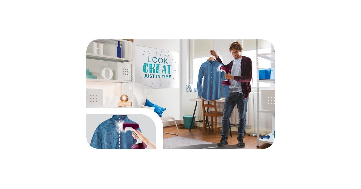 Tefal Access Steam Minute Dampfbürste DT7005, Dampfbügeleisen(violett/weiß)