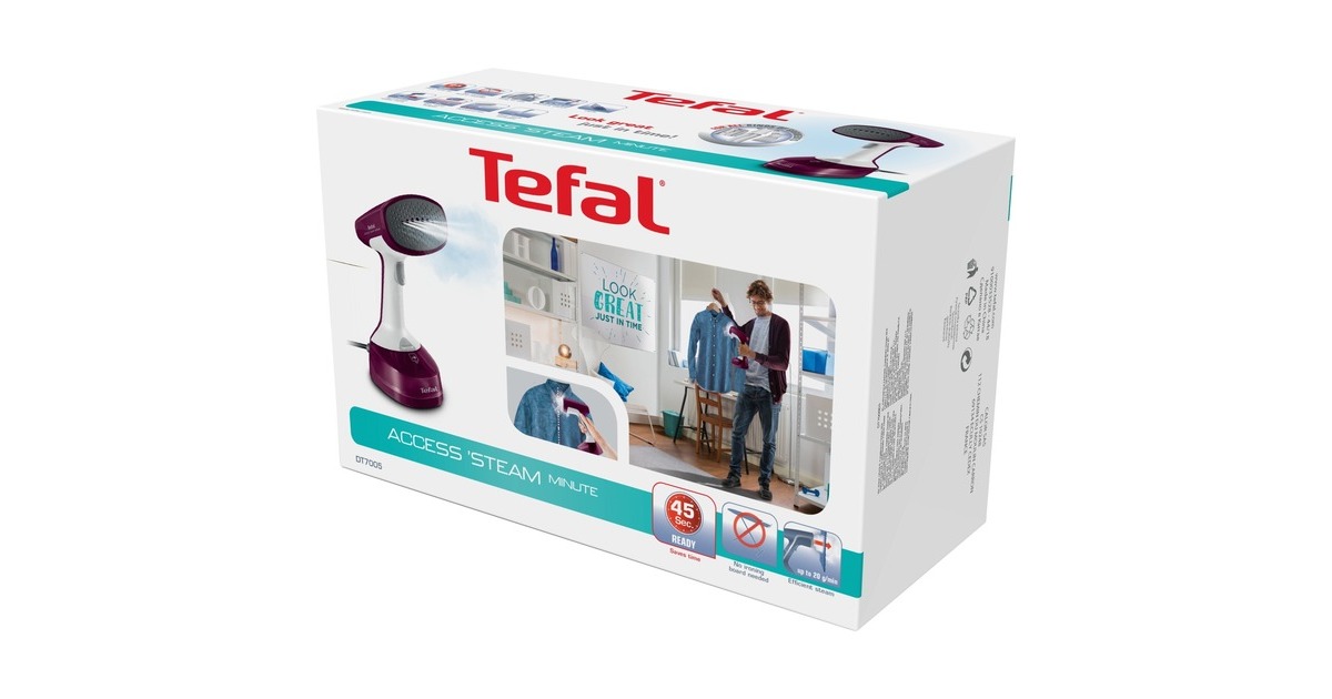 Tefal Access Steam Minute Dampfbürste DT7005, Dampfbügeleisen(violett/weiß)