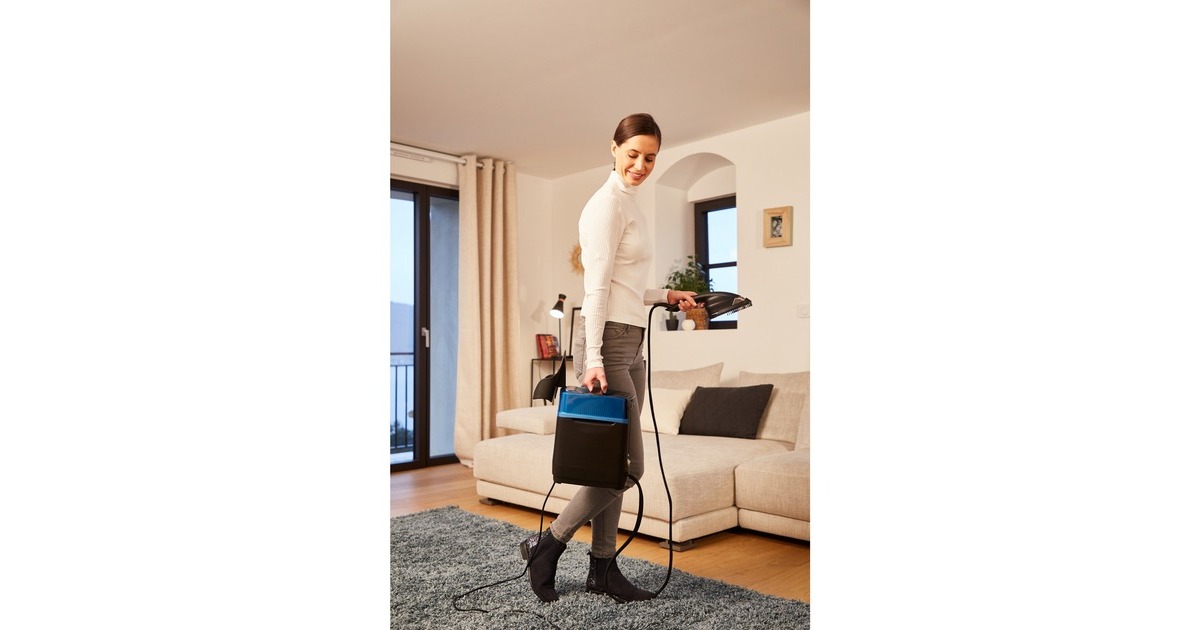 Tefal CUBE Hygiene-Dampfglätter UT 2020, Dampfbügelstation(schwarz/blau)