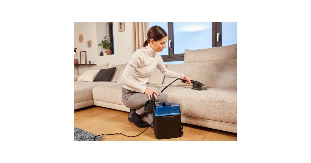 Tefal CUBE Hygiene-Dampfglätter UT 2020, Dampfbügelstation(schwarz/blau)