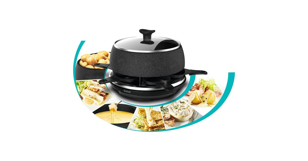 Tefal Cheese'n'co Raclette & Fondue RE12C8(schwarz/dunkelgrau)