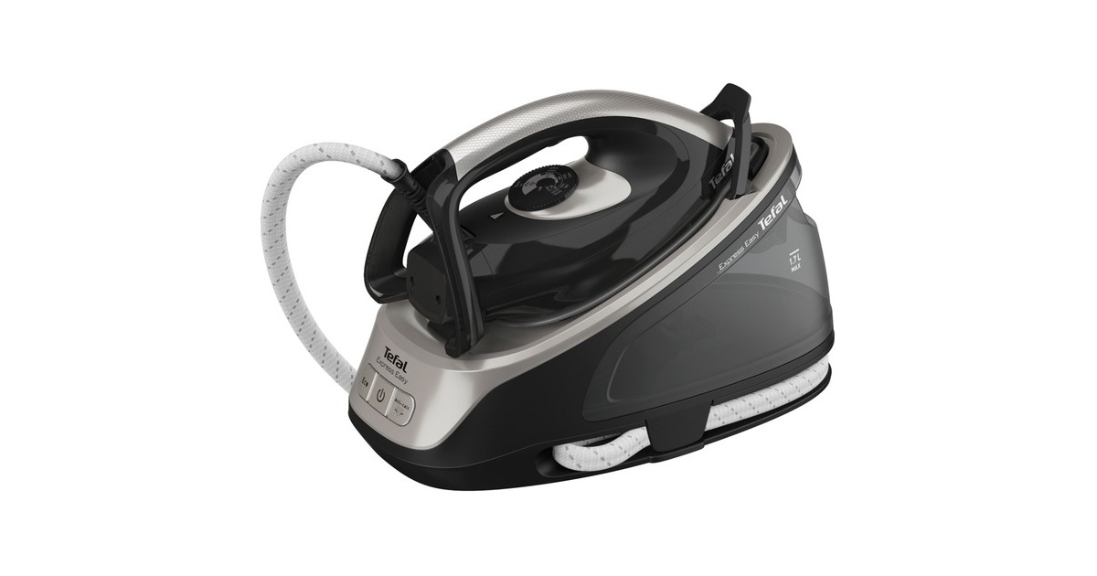 Tefal Dampfbügelstation Express Easy SV6140(schwarz/silber, 2.200 Watt)