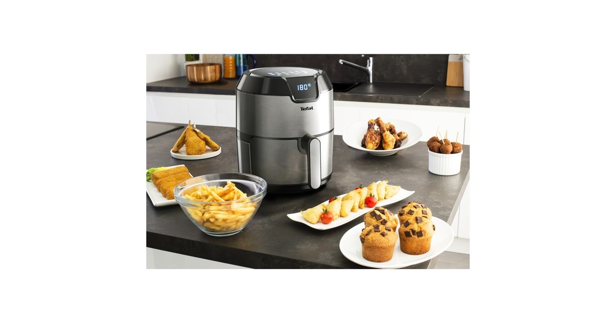 Tefal Easy Fry Deluxe EY401D, Heißluftfritteuse(edelstahl/schwarz)
