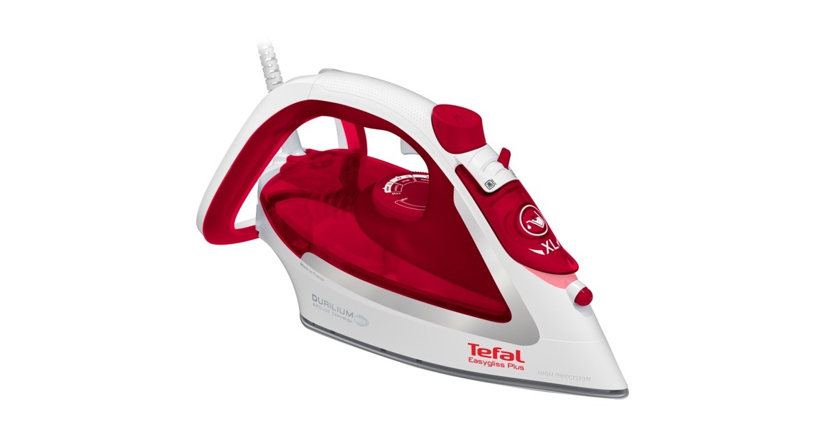 Tefal Easygliss Plus FV 5717, Dampfbügeleisen(weiß/rot)