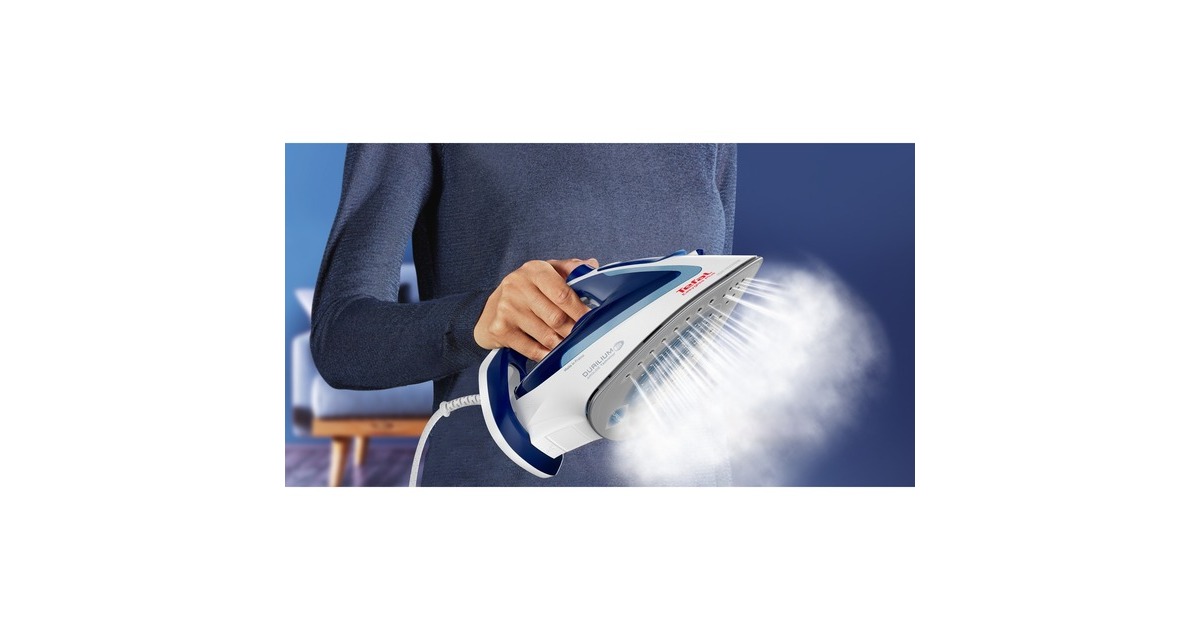 Tefal Easygliss Plus FV 5736, Dampfbügeleisen(blau/weiß)