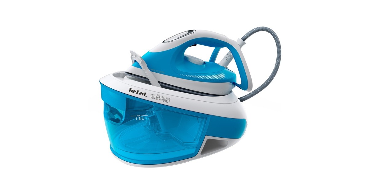 Tefal Express Airglide SV 8002, Dampfbügelstation(blau/weiß)