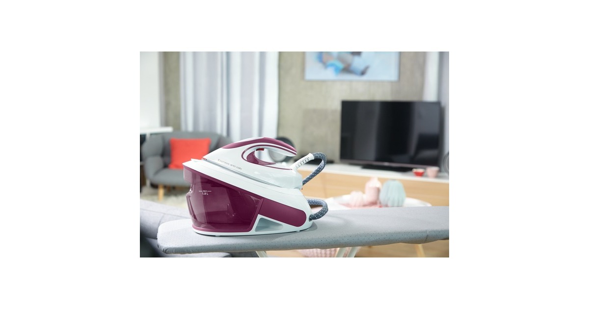 Tefal Express Anti-Calc SV8054, Dampfbügelstation(weiß/violett)