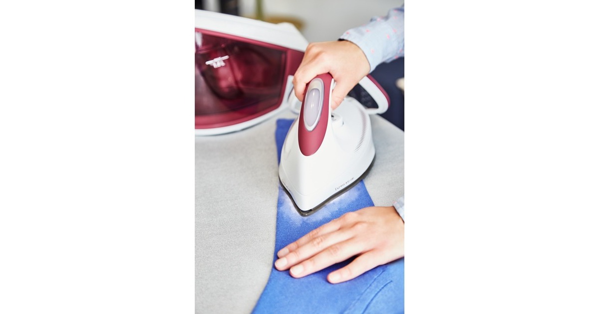 Tefal Express Anti-Calc SV 8012, Dampfbügelstation(weiß/rosa)