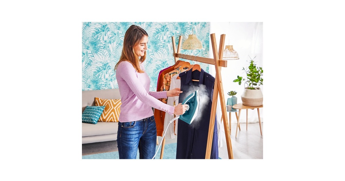 Tefal Express Easy SV 6131, Dampfbügelstation(weiß/türkis)