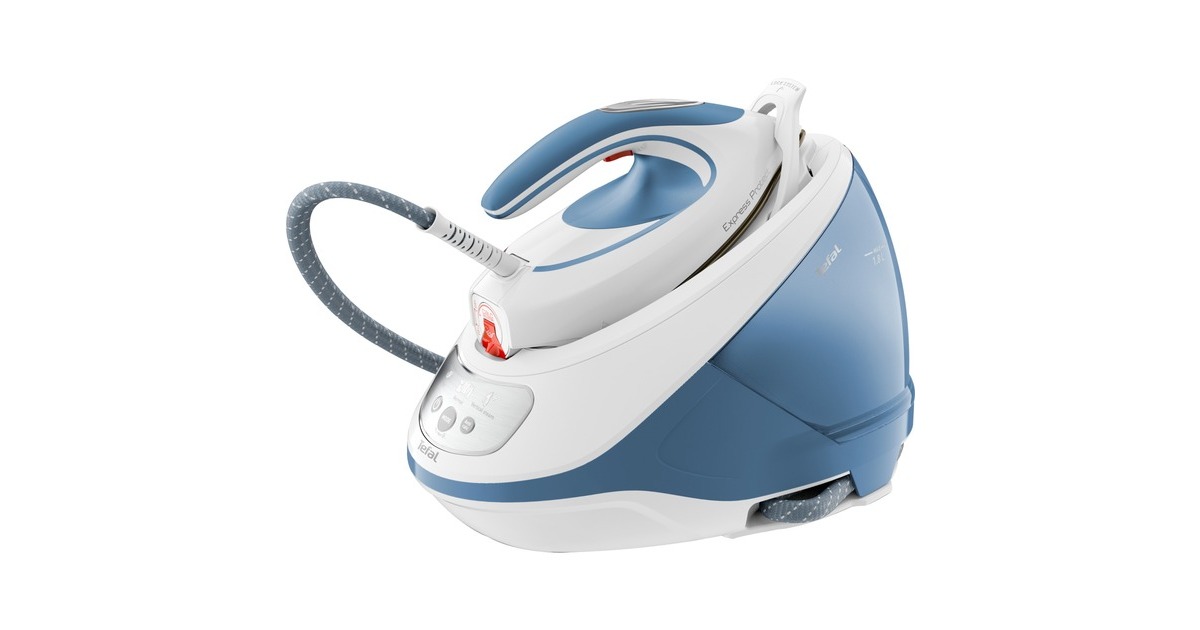 Tefal Express Protect SV 9202, Dampfbügelstation(weiß/blau)