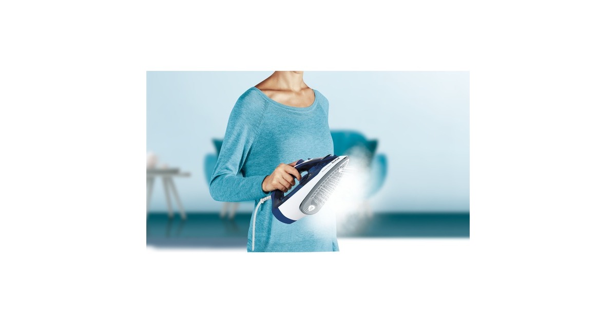 Tefal Express Steam FV 2838, Dampfbügeleisen(blau/weiß)