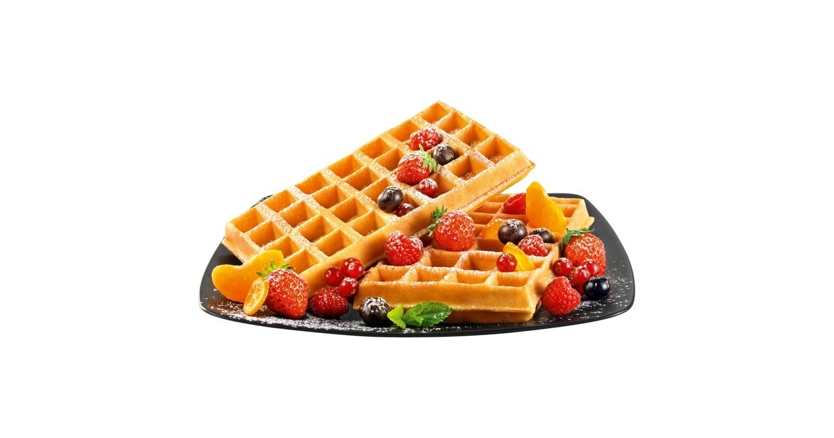 Tefal King Size Waffeleisen WM756D(schwarz/silber, 1.200 Watt)