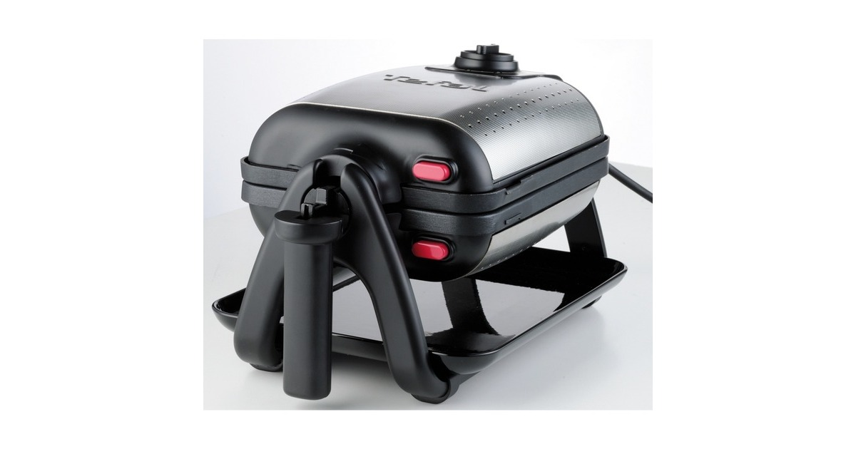 Tefal King Size Waffeleisen WM756D(schwarz/silber, 1.200 Watt)