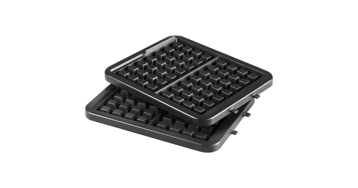 Tefal King Size Waffeleisen WM756D(schwarz/silber, 1.200 Watt)