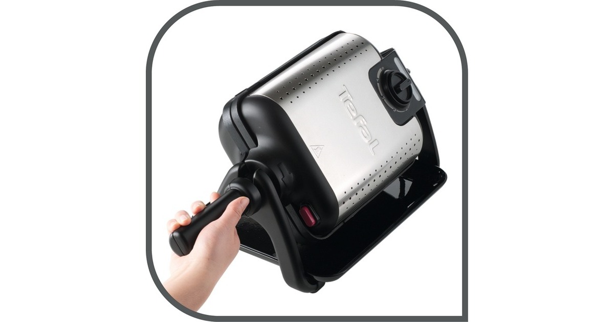 Tefal King Size Waffeleisen WM756D(schwarz/silber, 1.200 Watt)