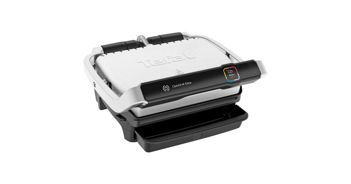 Tefal Optigrill Elite GC750D, Kontaktgrill(silber/schwarz, 2.000 Watt) Tefal Optigrill Elite GC750D, Kontaktgrill(silber/schwarz, 2.000 Watt)