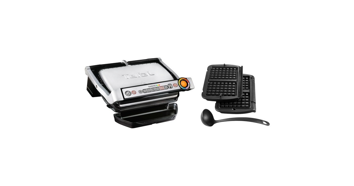Tefal Optigrill+ GC716D12, Kontaktgrill(silber/schwarz, 2.000 Watt, mit Waffelplatten) Tefal Optigrill+ GC716D12, Kontaktgrill(silber/schwarz, 2.000 Watt, mit Waffelplatten)