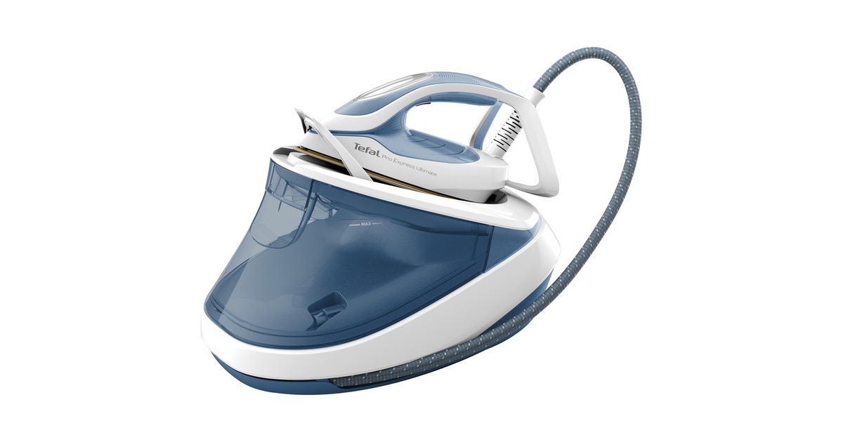 Tefal Pro Express Ultimate II GV9710, Dampfbügelstation(weiß/blau)